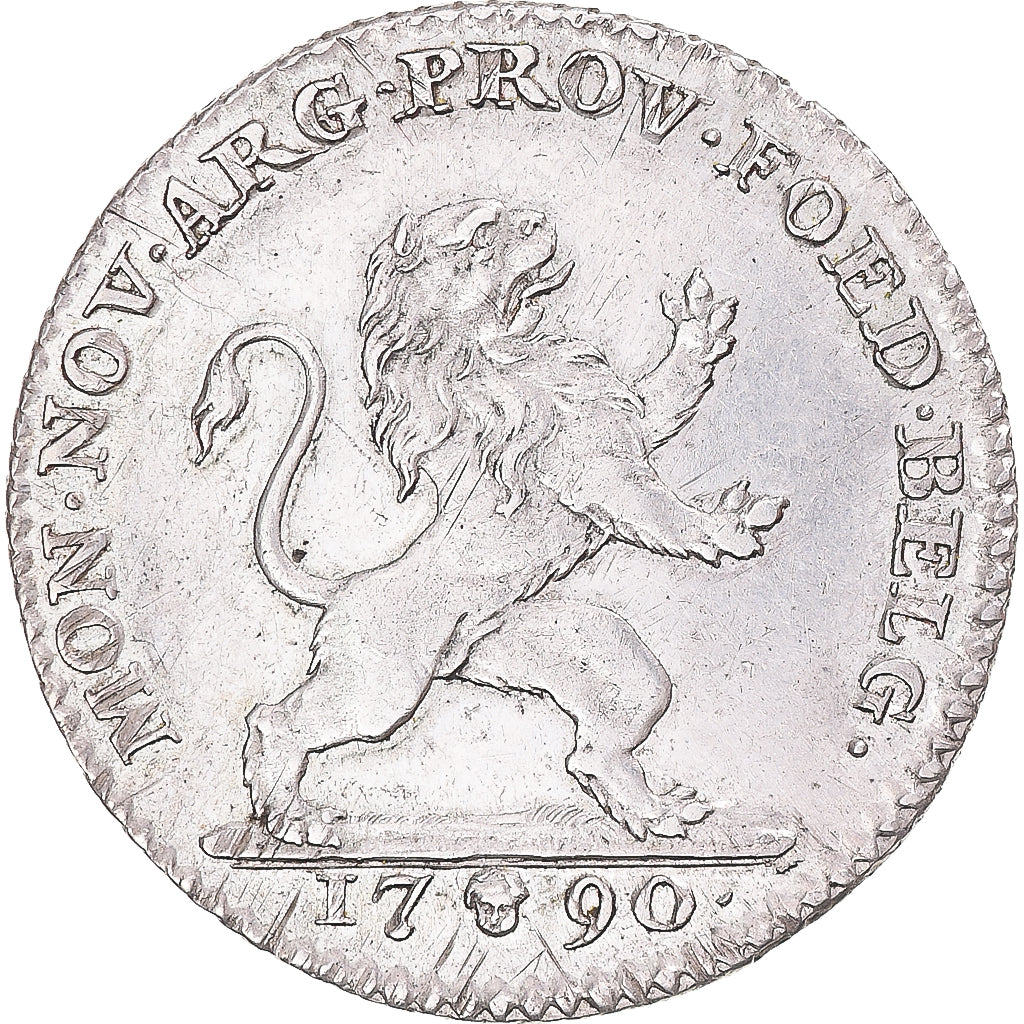Moeda, Bélgica, Florin, 1790, Brussels, Etats de Belgique Unis, AU(55-58)