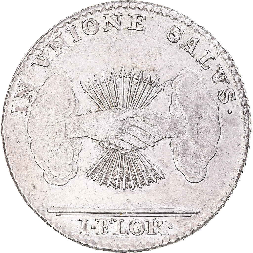 Moeda, Bélgica, Florin, 1790, Brussels, Etats de Belgique Unis, AU(55-58)