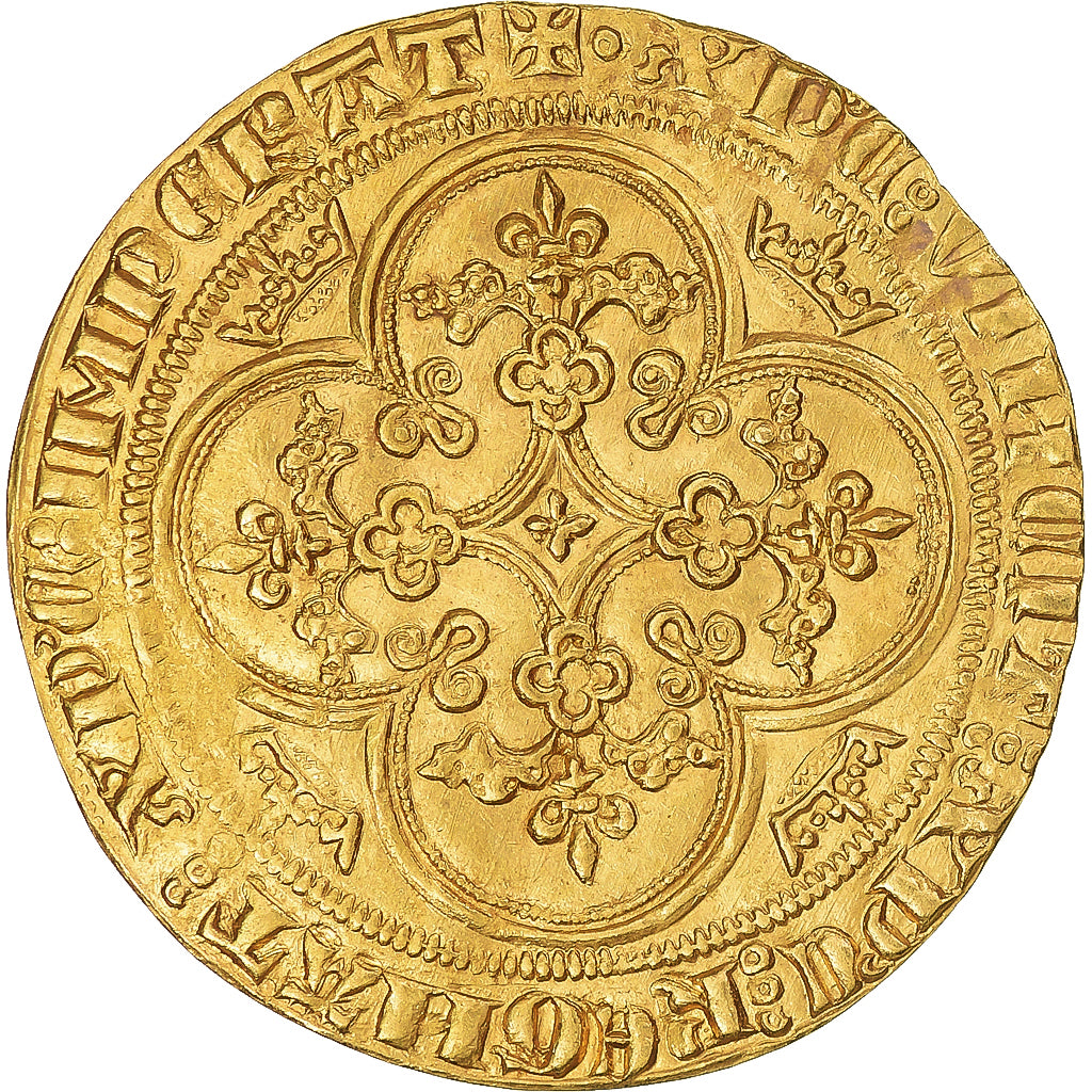 France, Philippe VI, Pavillon d'or, 1339-1350, Rare, Gold, AU(55-58)