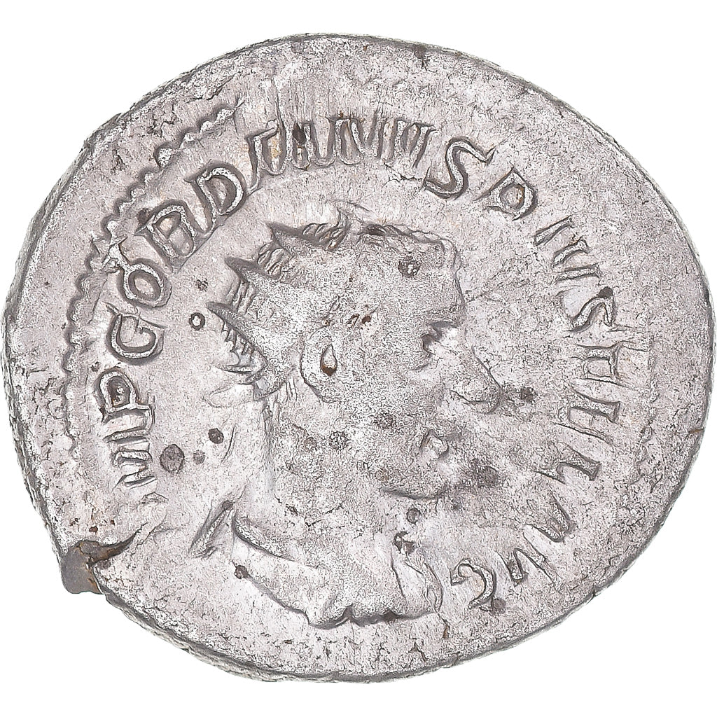 Moneda, Gordian III, Antoninianus, 243-244, Rome, BC+, Vellón, RIC:140