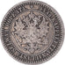 Coin, Finland, Alexander II, Markka, 1866, Helsinki, VF(20-25), Silver, KM:3.1