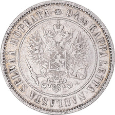 Coin, Finland, Alexander III, Markka, 1892, Helsinki, VF(30-35), Silver, KM:3.2