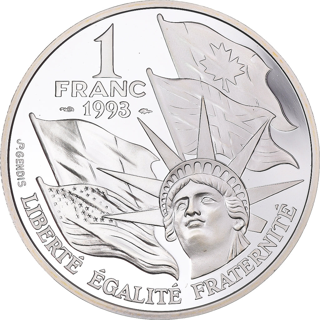 Munten, Frankrijk, Débarquement de Normandie, 100 Francs, 1993, Paris, UNC