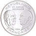 Coin, France, De Gaulle - Adenauer, 100 Francs, 1994, Paris, MS(64), Silver