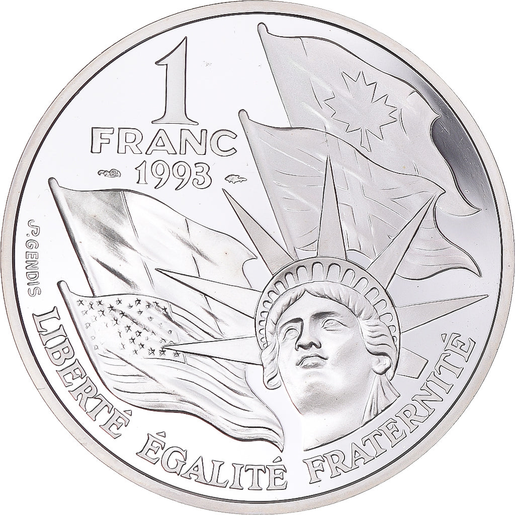 Coin, France, Débarquement de Normandie, 100 Francs, 1993, Paris, MS(64)