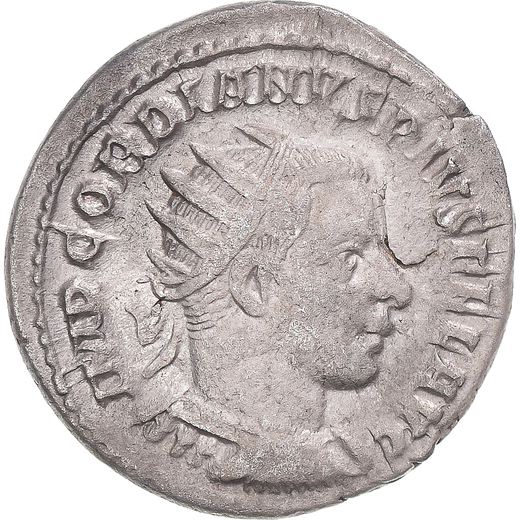 Moneda, Gordian III, Antoninianus, 242-244, Rome, BC+, Vellón, RIC:216