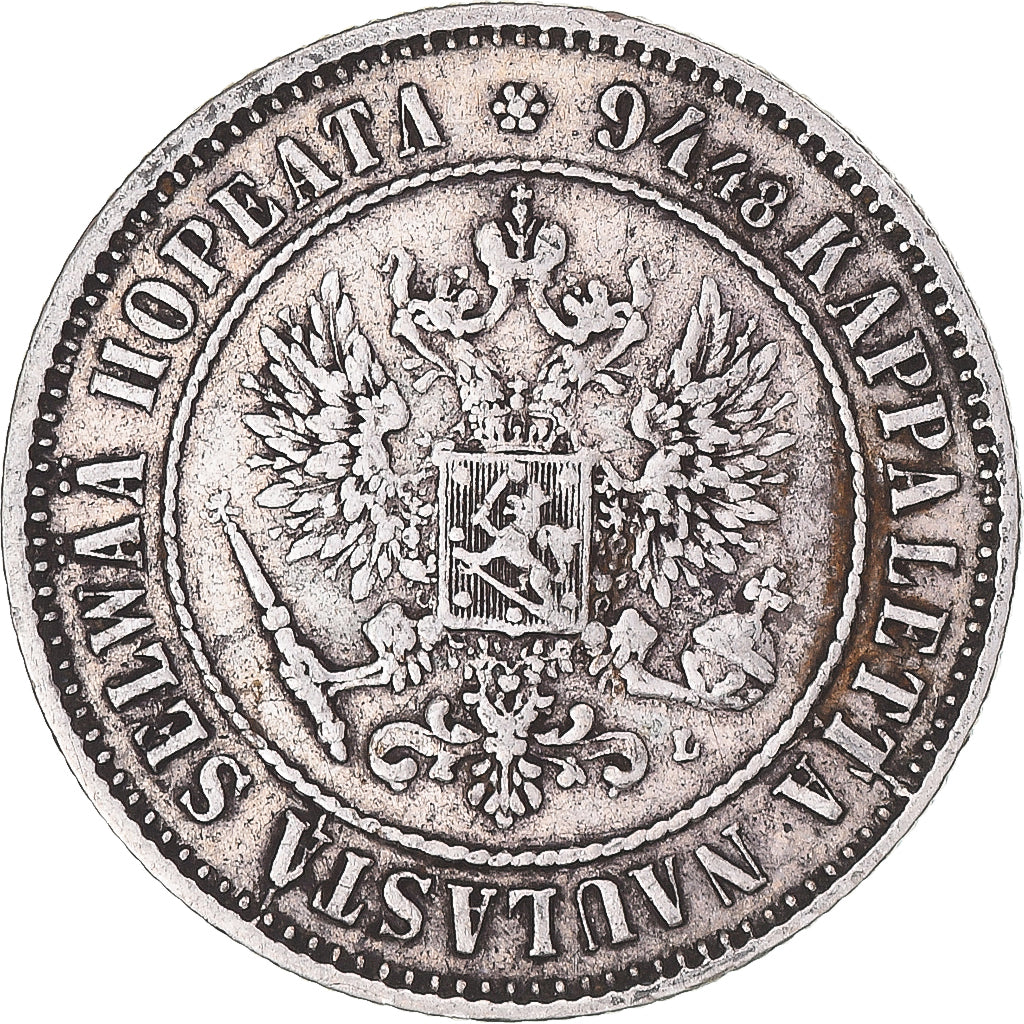 Monnaie, Finlande, Alexander III, Markka, 1890, Helsinki, TTB+, Argent, KM:3.2