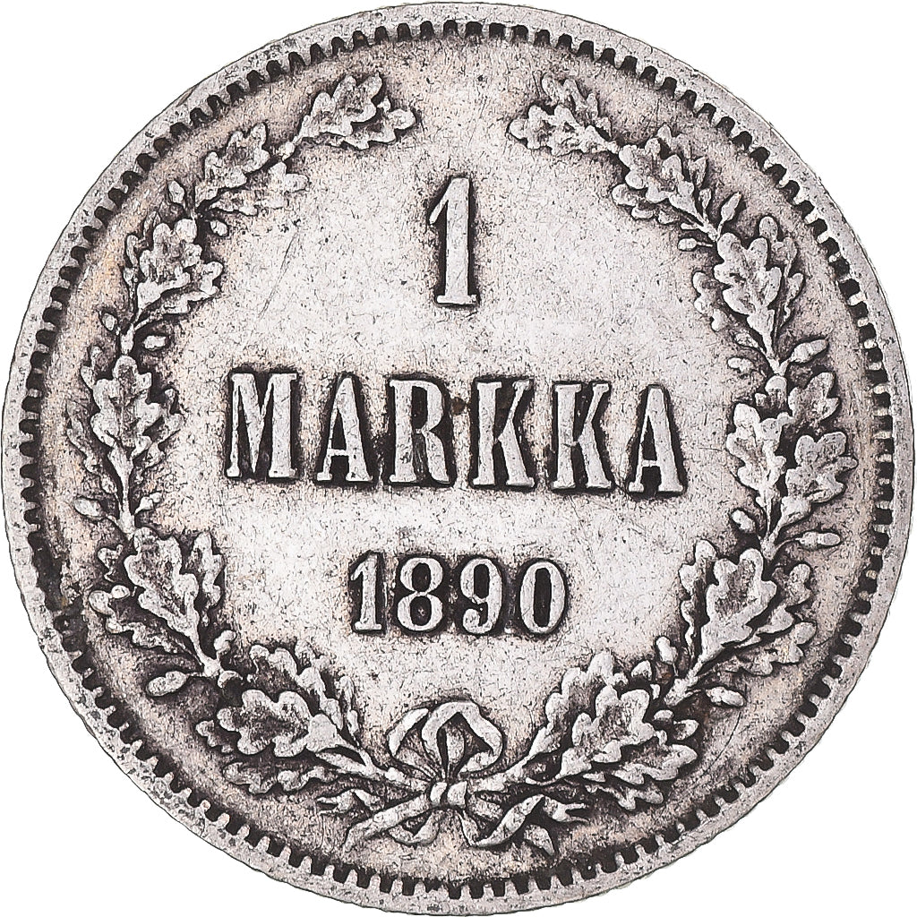 Monnaie, Finlande, Alexander III, Markka, 1890, Helsinki, TTB+, Argent, KM:3.2