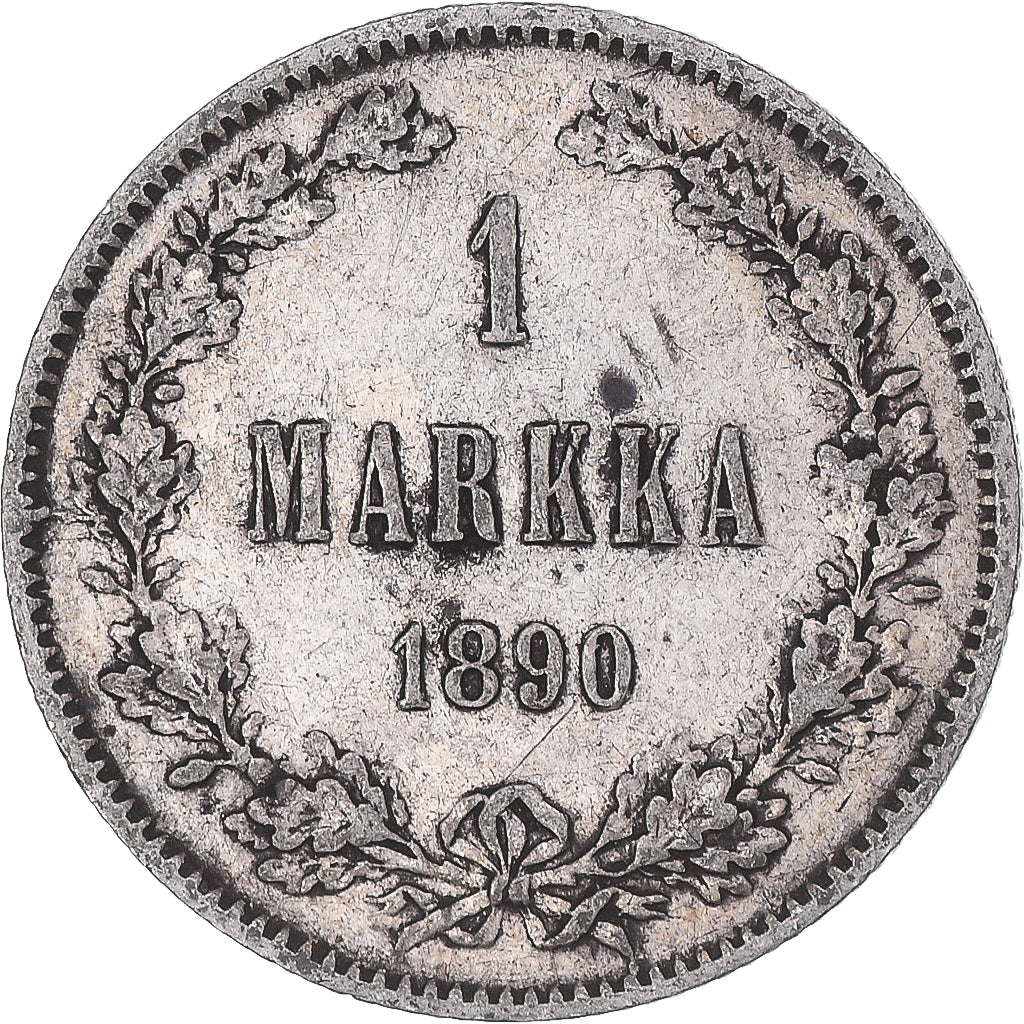 Coin, Finland, Alexander III, Markka, 1890, Helsinki, EF(40-45), Silver, KM:3.2