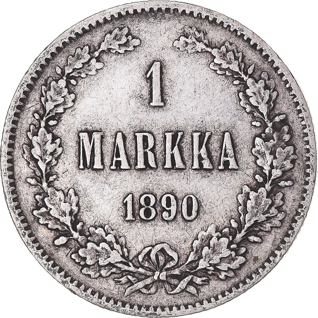 Coin, Finland, Alexander III, Markka, 1890, Helsinki, EF(40-45), Silver, KM:3.2