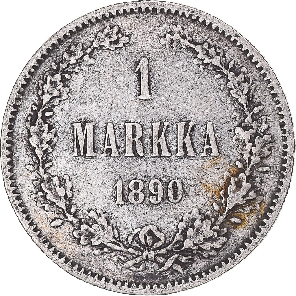 Coin, Finland, Alexander III, Markka, 1890, Helsinki, EF(40-45), Silver, KM:3.2