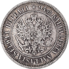 Coin, Finland, Alexander II, Markka, 1874, Helsinki, VF(30-35), Silver, KM:3.2