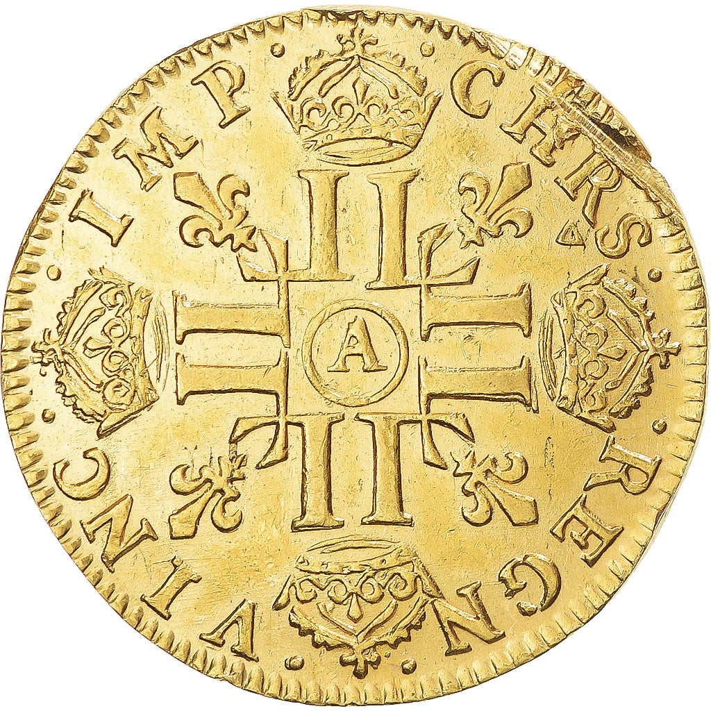 Monnaie, France, Louis XIV, Louis d'or à la mèche longue, 1651, Paris, TTB+