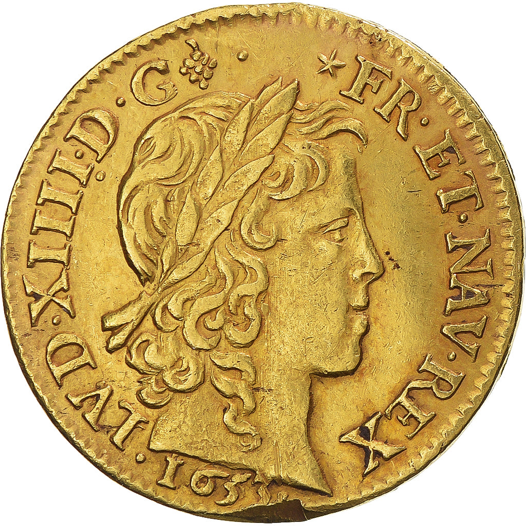 Moeda, França, Louis XIV, Louis d'or à la mèche longue, 1653, Paris