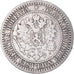 Moeda, Finlândia, Alexander II, Markka, 1865, Helsinki, EF(40-45), Prata