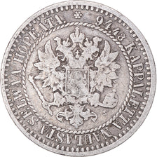 Coin, Finland, Alexander II, Markka, 1866, Helsinki, EF(40-45), Silver, KM:3.1