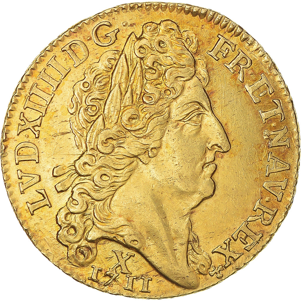 Munten, Frankrijk, Louis XIV, louis d'or au soleil, 1711, Amiens, PR, Goud
