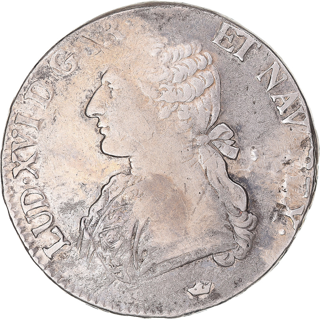 Moneta, Francia, Louis XVI, Ecu aux branches d'olivier, 1788, Toulouse, MB+