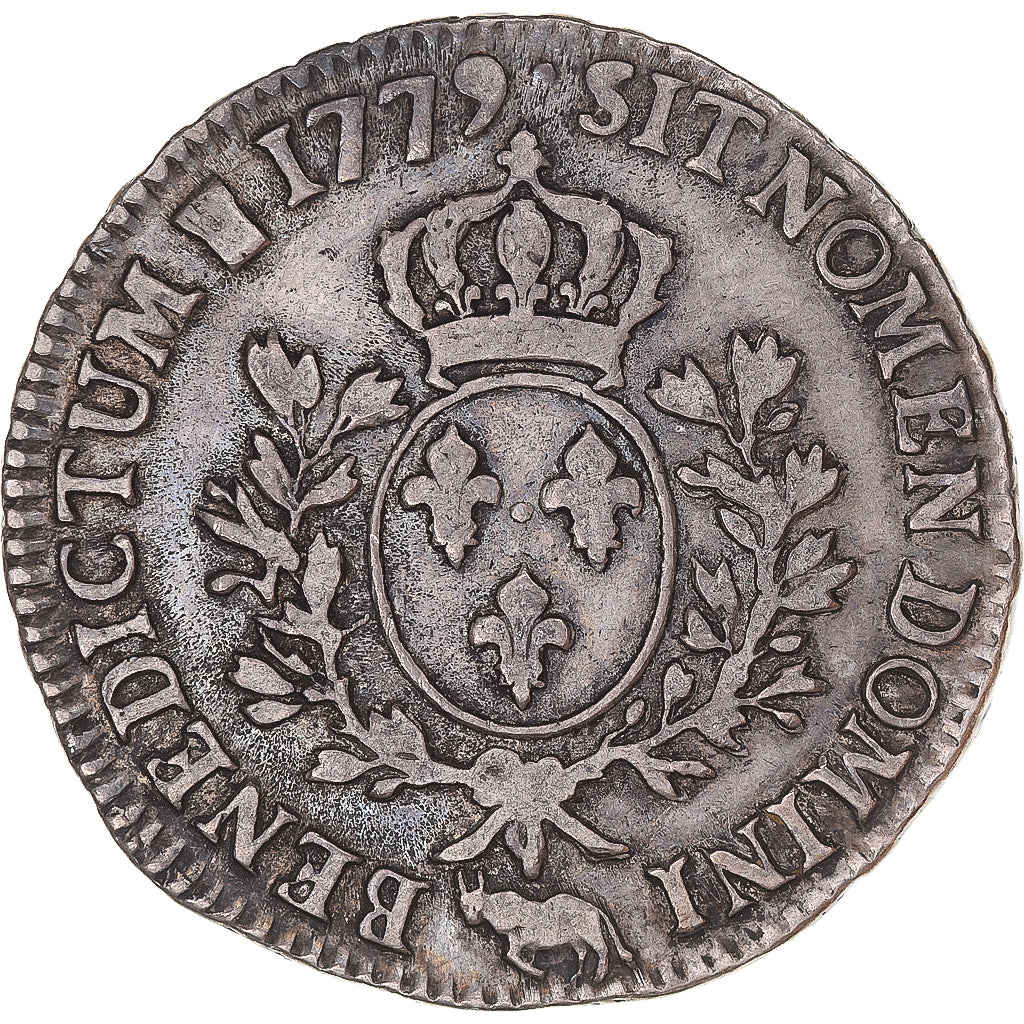 Monnaie, France, Louis XVI, Écu de Béarn aux branches d'olivier, 1779, Pau