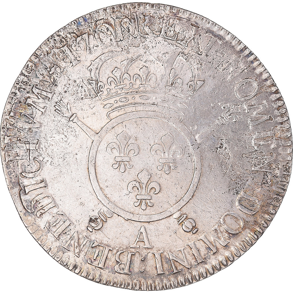 Coin, France, Louis XIV, Ecu aux Insignes, 1702, Paris, EF(40-45), Silver
