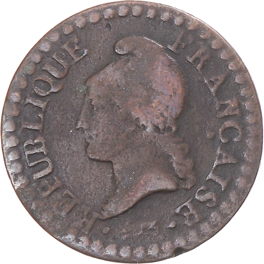 Moeda, França, Dupré, Centime, AN 8, Paris, VF(20-25), Bronze, KM:646