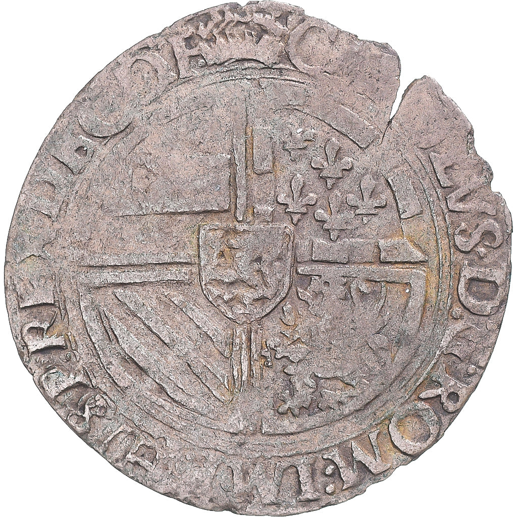 Münze, Belgien, Charles Quint, Gros, 1545-1553, Bruges, S, Silber