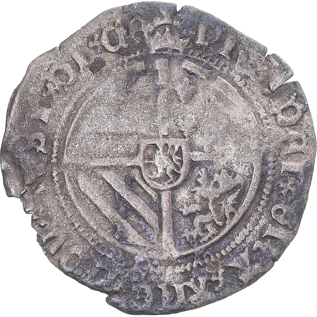 Moeda, Bélgica, Charles Quint, Gros, 1545-1553, Bruges, VF(20-25), Prata