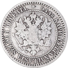 Coin, Finland, Alexander II, Markka, 1866, Helsinki, VF(30-35), Silver, KM:3.1