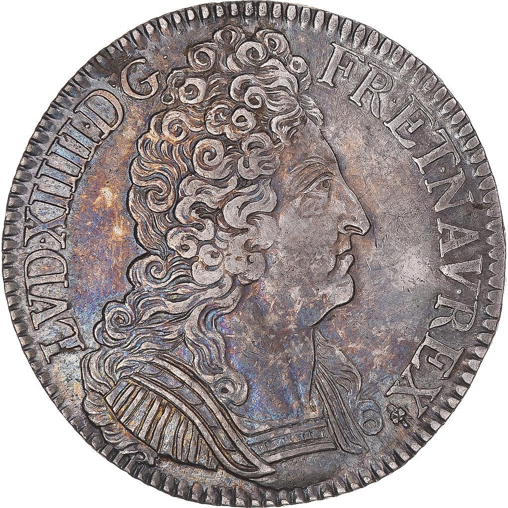Monnaie, France, Louis XIV, Ecu aux 3 couronnes, 1709, Reims, TTB+, Argent