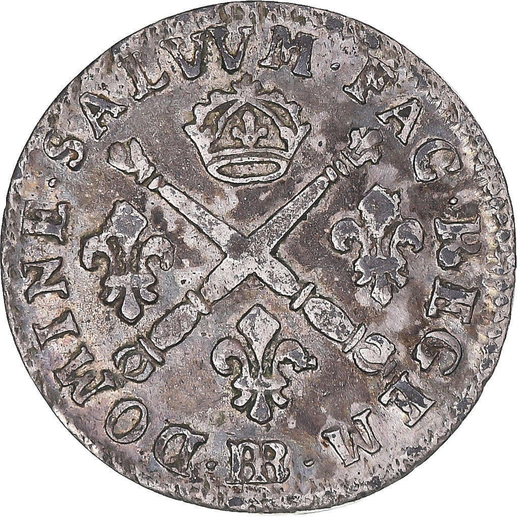 Monnaie, France, Louis XIV, 5 Sols aux insignes, 1704, Strasbourg, TTB, Argent
