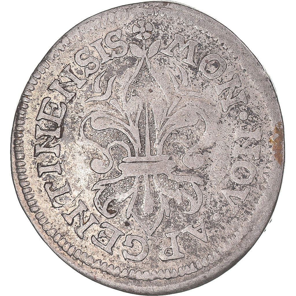 Moneda, Francia, Louis XIV, 4 Sols, 1682, Strasbourg, BC+, Plata, KM:247