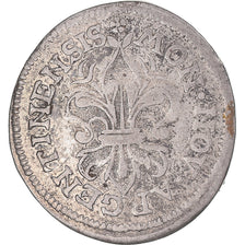 Moneda, Francia, Louis XIV, 4 Sols, 1682, Strasbourg, BC+, Plata, KM:247