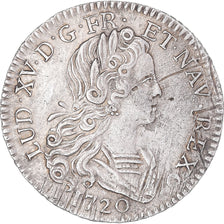 Münze, Frankreich, Louis XV, Petit Louis d'Argent, 1720, Tours, Rare, SS