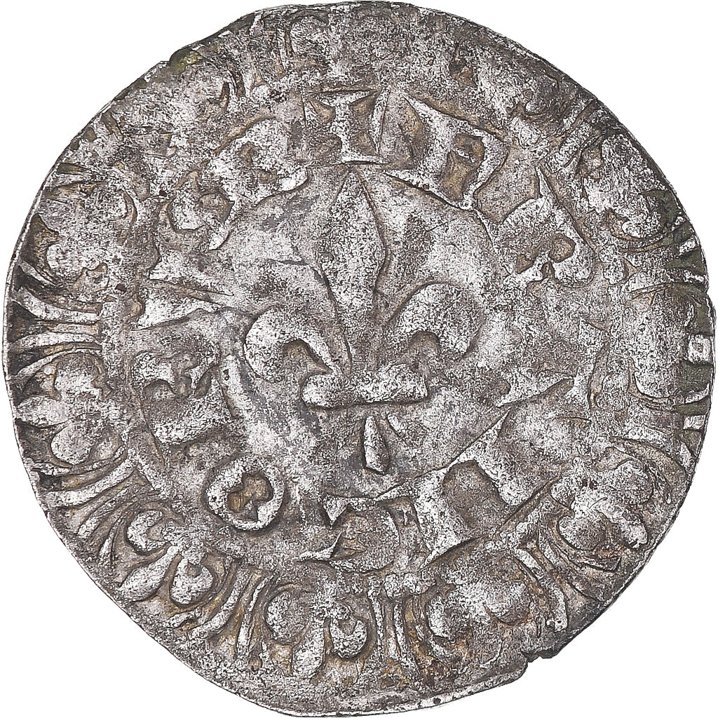 Moeda, França, Philippe VI, Gros à la fleur de lis, 1342-1350, VF(30-35)