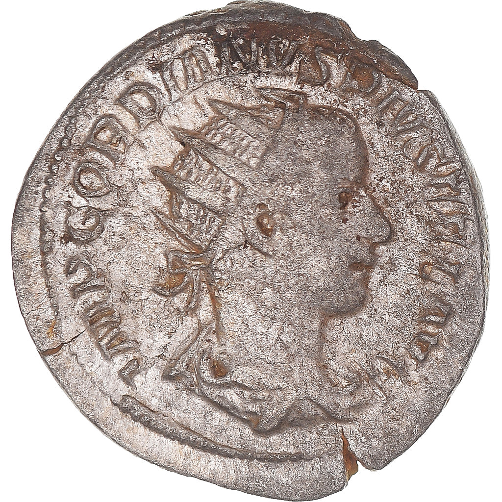 Moneda, Gordian III, Antoninianus, 241-243, Rome, BC+, Vellón, RIC:88