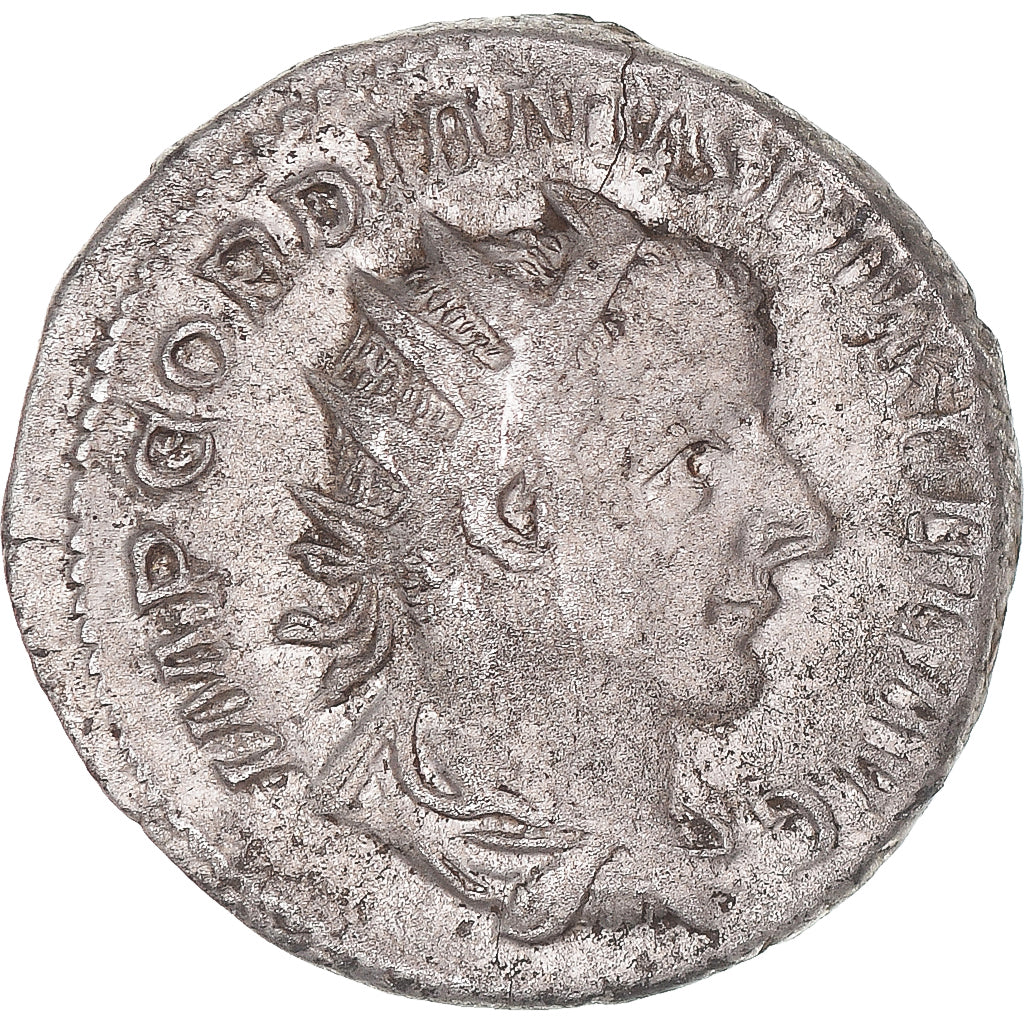 Moneda, Gordian III, Antoninianus, 241-243, Rome, BC+, Vellón, RIC:92
