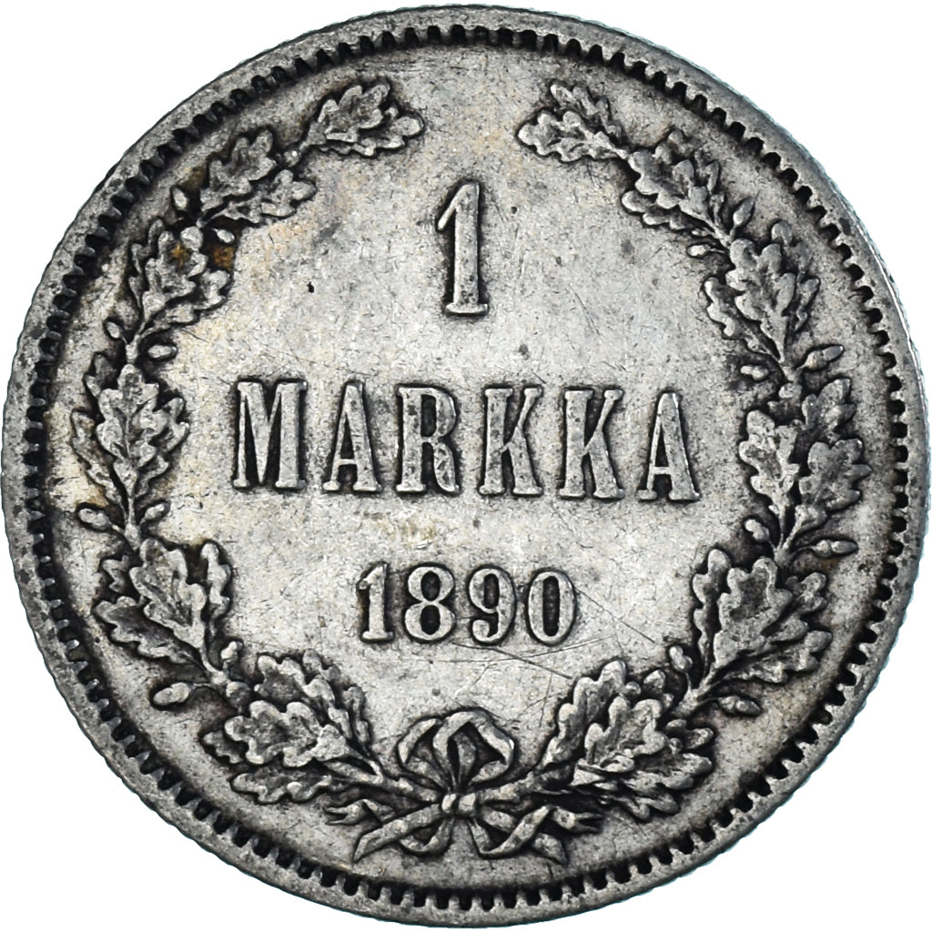 Moneta, Finlandia, Alexander III, Markka, 1890, Helsinki, BB, Argento, KM:3.2