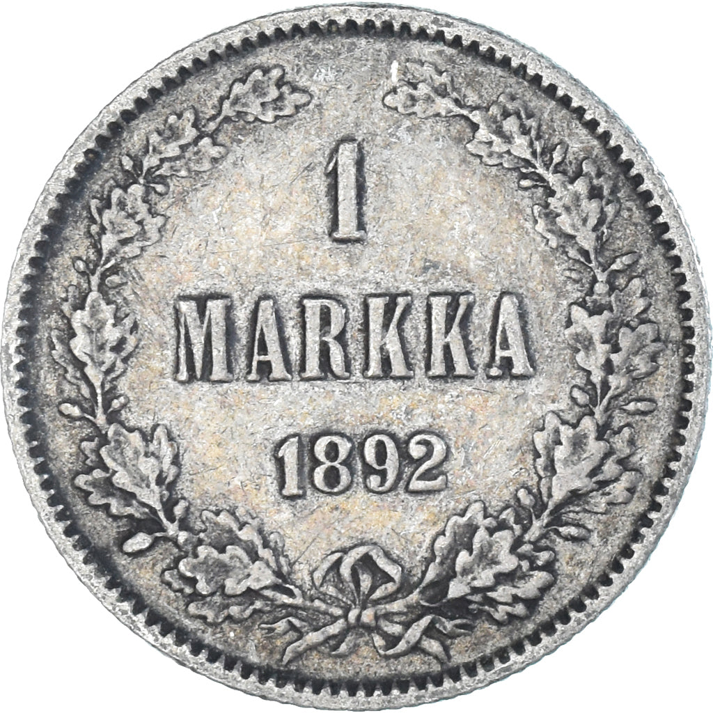 Moneta, Finlandia, Alexander III, Markka, 1892, Helsinki, BB, Argento, KM:3.2