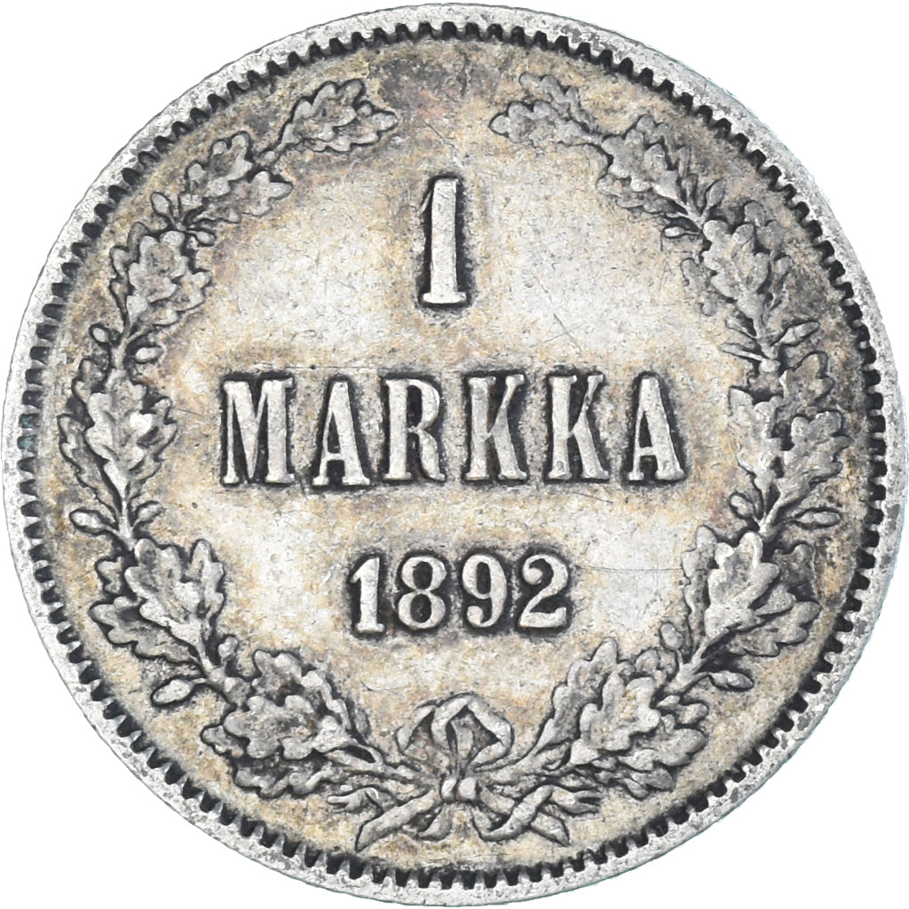 Moneta, Finlandia, Alexander III, Markka, 1892, Helsinki, BB, Argento, KM:3.2