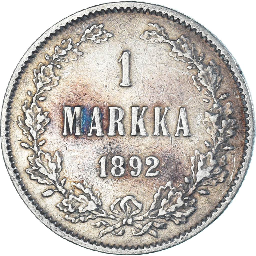 Coin, Finland, Alexander III, Markka, 1892, Helsinki, EF(40-45), Silver, KM:3.2