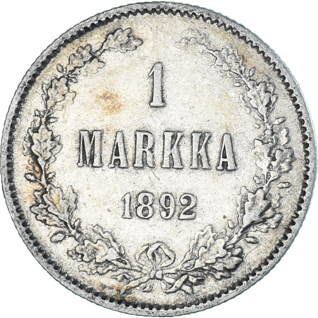 Coin, Finland, Alexander III, Markka, 1892, Helsinki, EF(40-45), Silver, KM:3.2