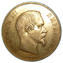 FRANCE, Napoléon III, 100 Francs, 1857, Paris, KM #786.1, AU(50-53), Gold, G...
