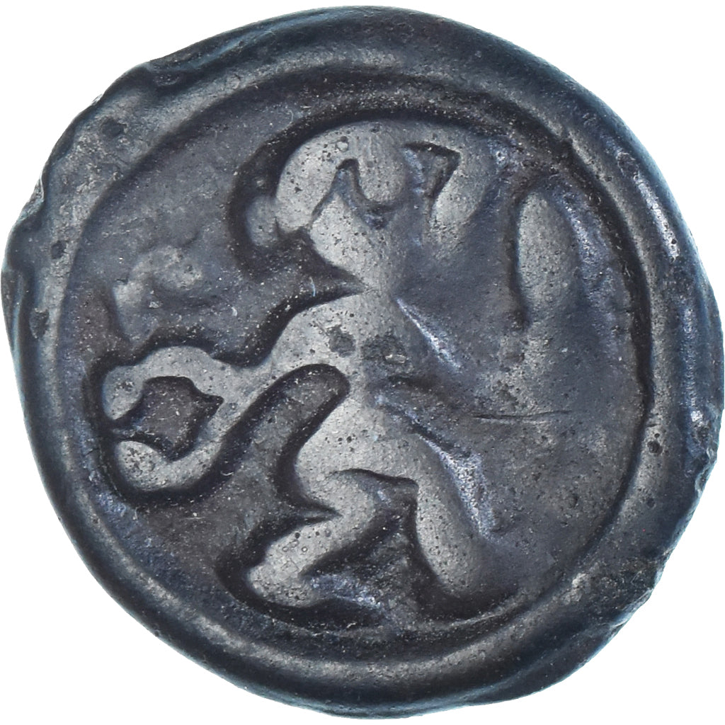 Moneta, Remi, Potin au guerrier courant, 90-50 BC, MB+, Potin, Latour:8124