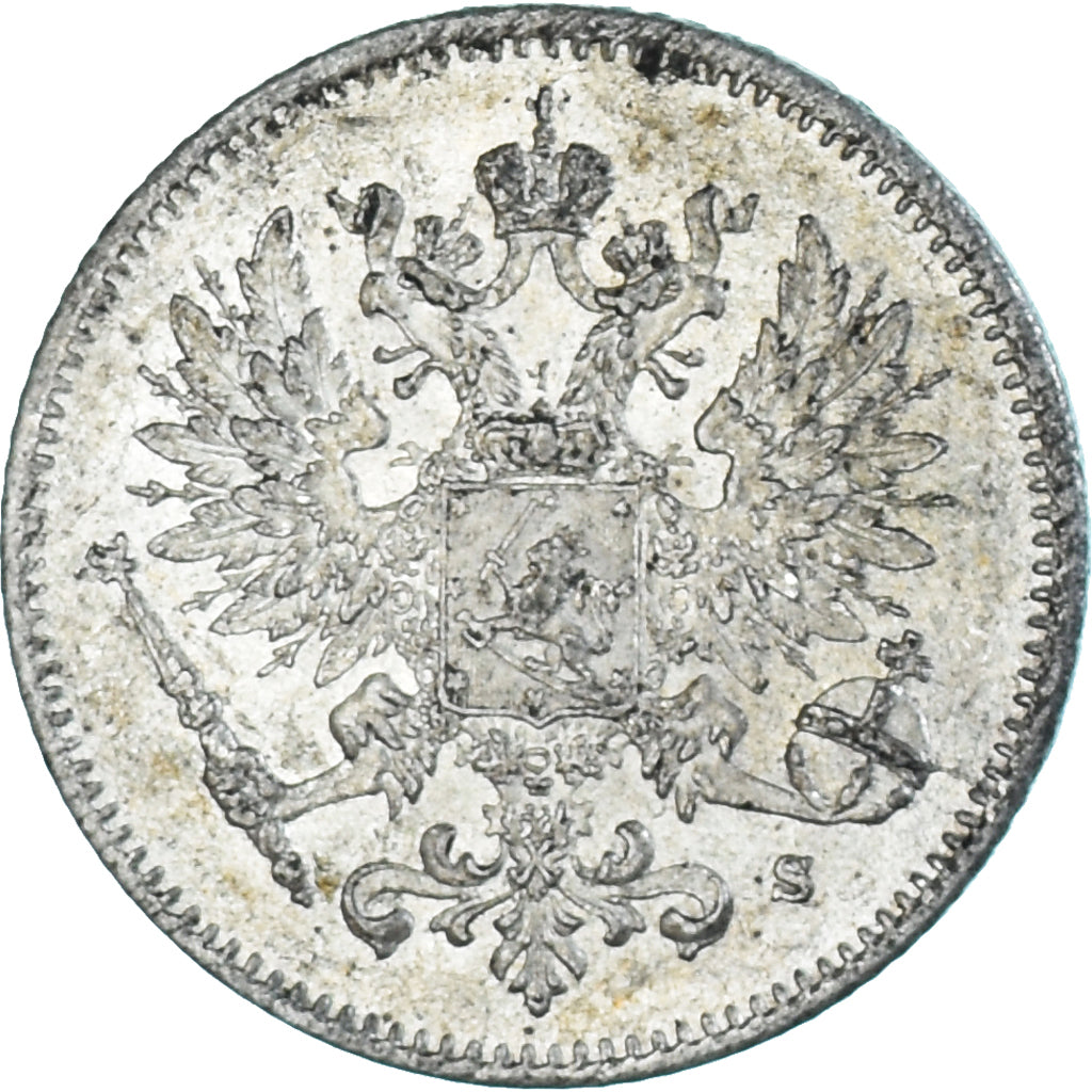 Coin, Finland, Nicholas II, 25 Penniä, 1915, Helsinki, AU(50-53), Silver