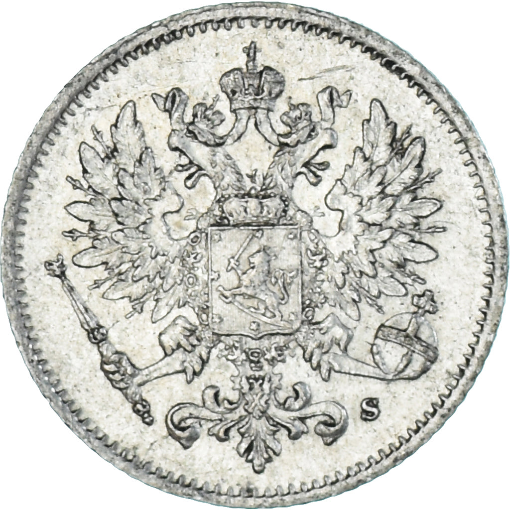 Coin, Finland, Nicholas II, 25 Penniä, 1915, Helsinki, AU(50-53), Silver