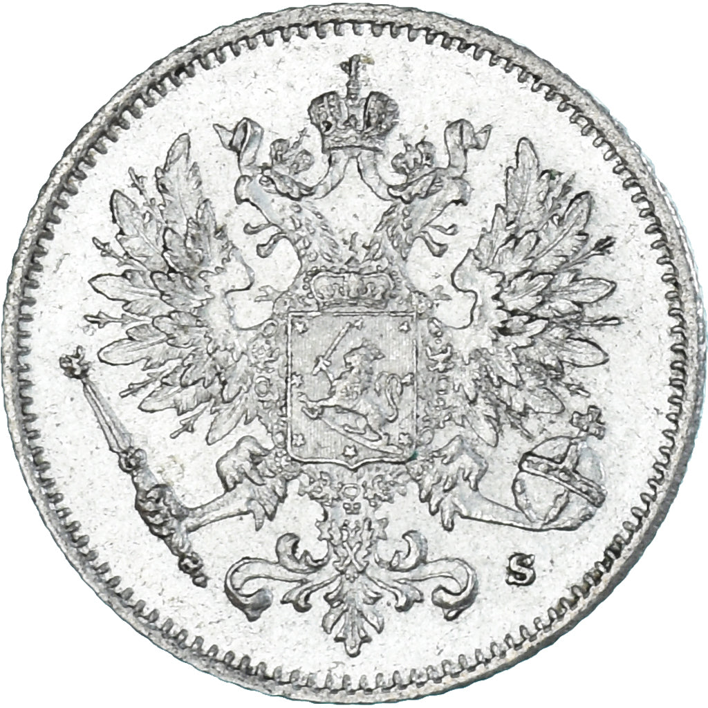 Moneta, Finlandia, Nicholas II, 25 Penniä, 1915, Helsinki, BB+, Argento, KM:6.2