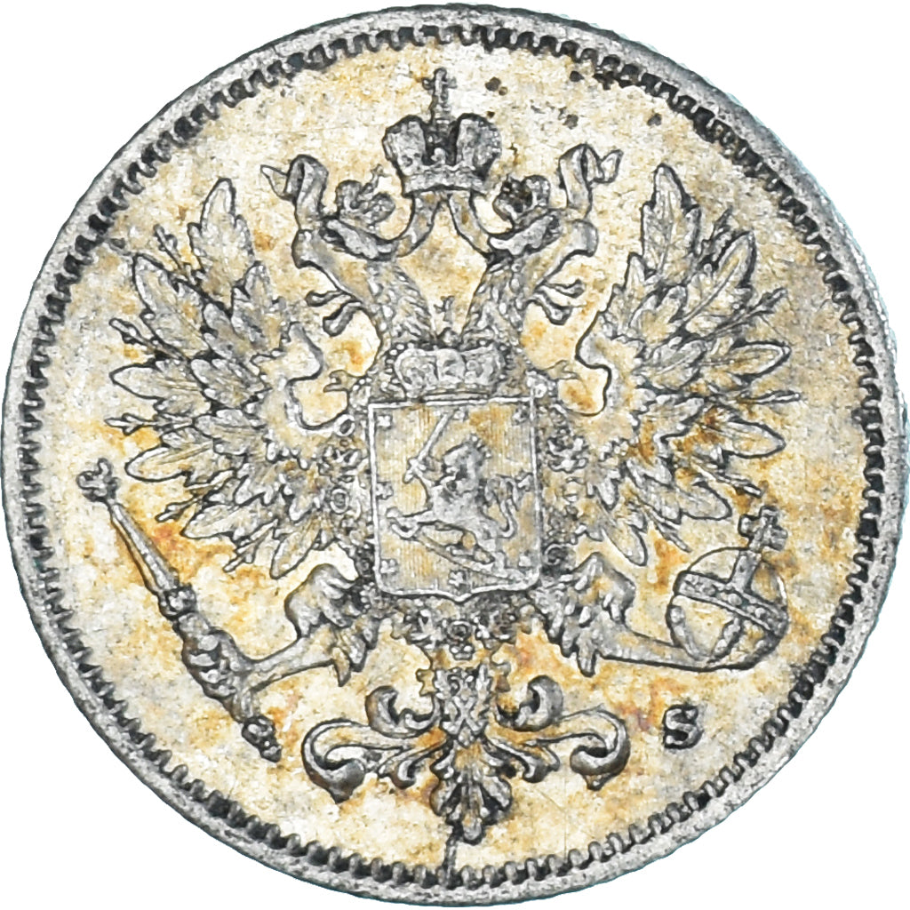 Coin, Finland, Nicholas II, 25 Penniä, 1915, Helsinki, AU(55-58), Silver