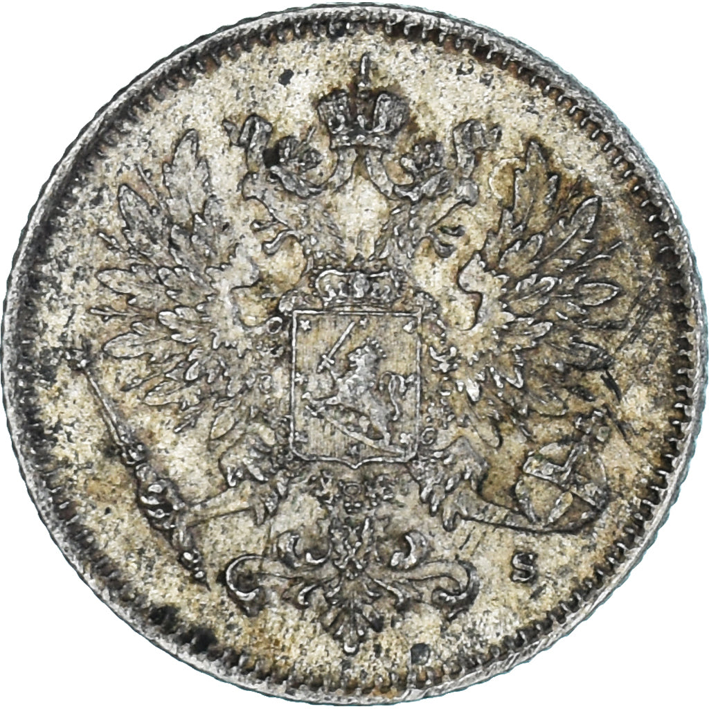 Moneta, Finlandia, Nicholas II, 25 Penniä, 1915, Helsinki, SPL, Argento, KM:6.2