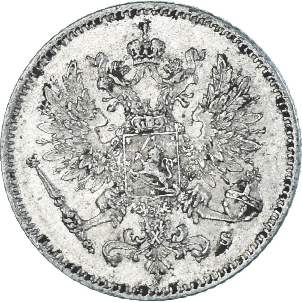 Coin, Finland, Nicholas II, 25 Penniä, 1916, Helsinki, AU(50-53), Silver