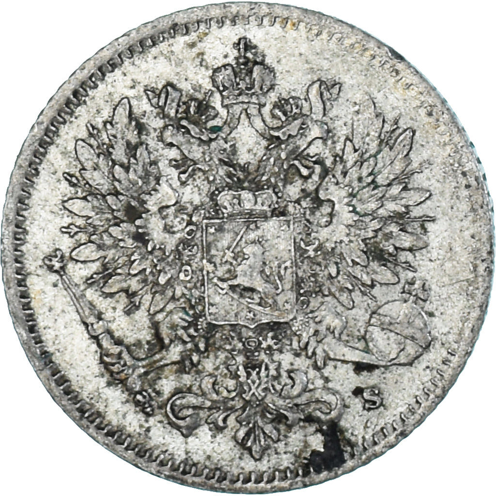 Münze, Finnland, Nicholas II, 25 Penniä, 1916, Helsinki, SS+, Silber, KM:6.2